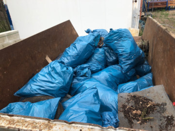 Das Ergebnis von 3 Stunden Arbeitseinsatz in 2019, daneben gab es noch Schrott und Sperrmüll. Foto Müllaktion 2019